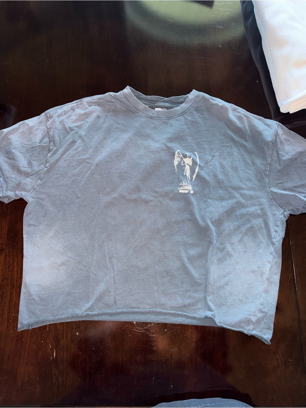 Classic Men's Washed Blue Graphic Tee